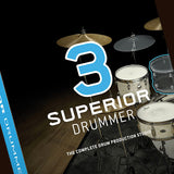 A close up image of the Superior Drummer Packaging.