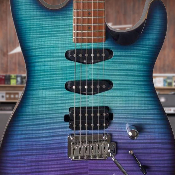 A close up of the Chapman ML1 Hybrid guitar. 