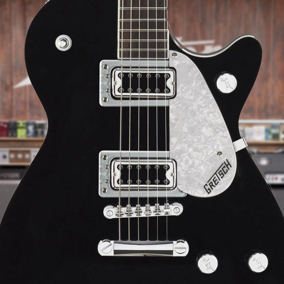 A close up of the Gretsch Pro guitar. 